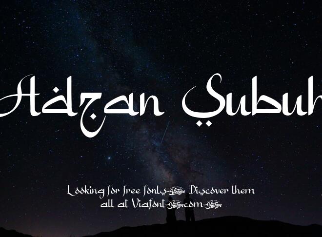 Adzan Subuh Font