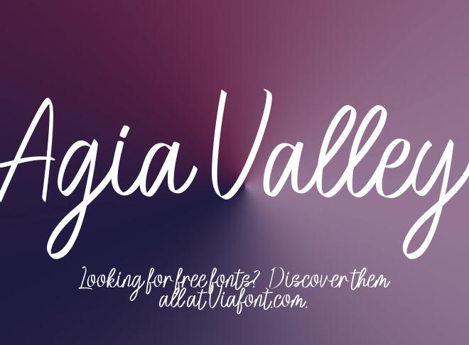 Agia Valley Font