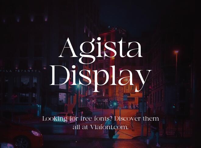 Agista Display Font