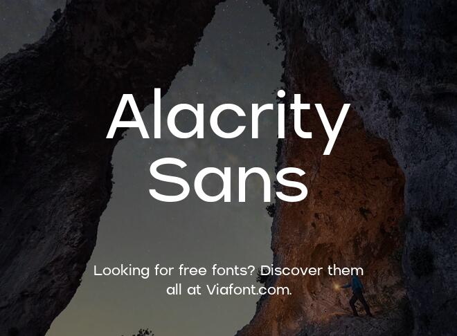 Alacrity Sans Font