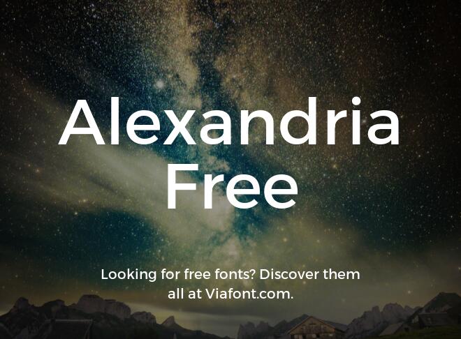 Alexandria Free Font