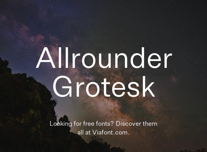 Allrounder Grotesk Font