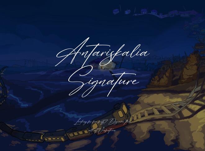 Antariskalia Signature Font