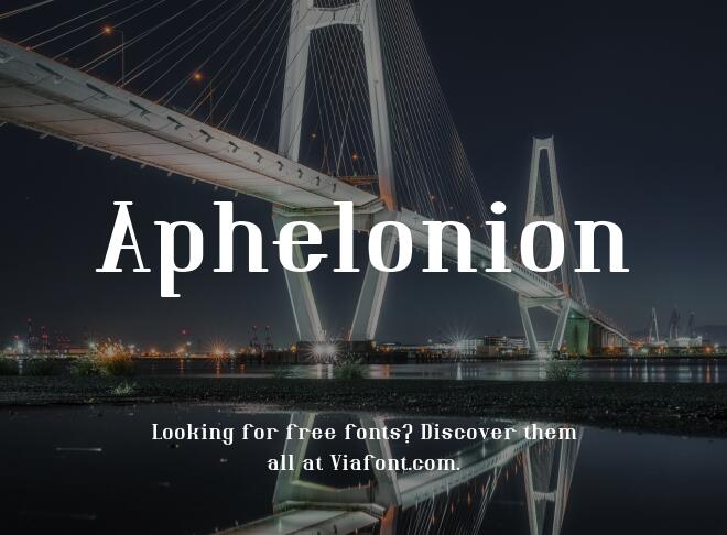 Aphelonion Font