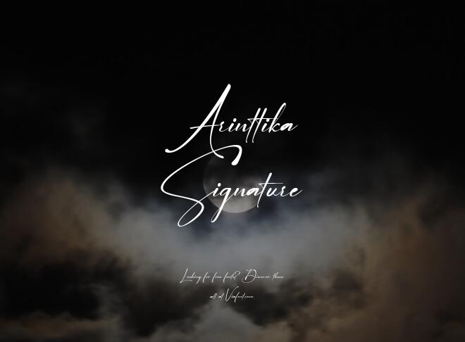 Arinttika Signature Font