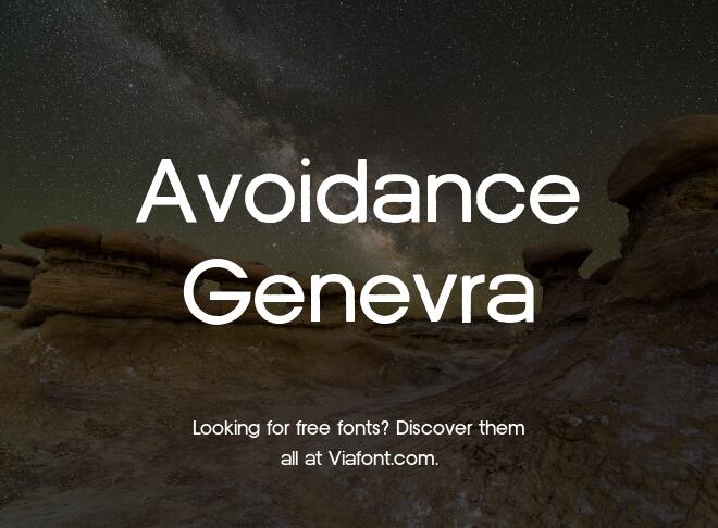 Avoidance Genevra Font