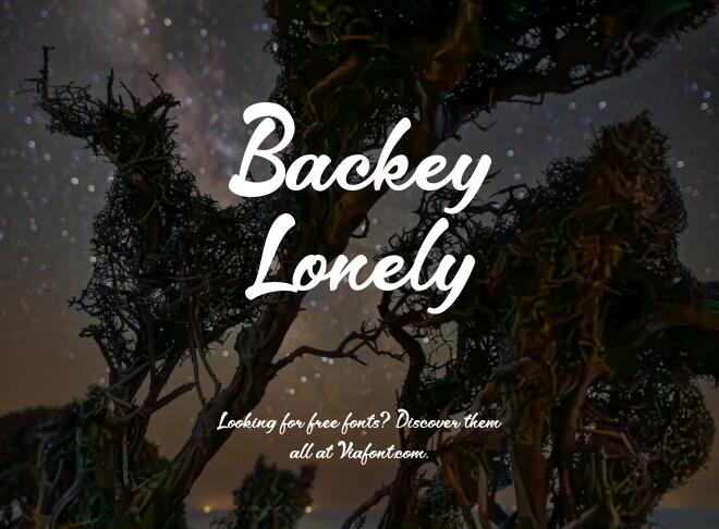 Backey Lonely Font