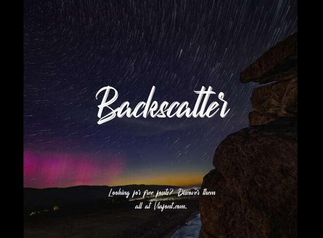 Backscatter Font