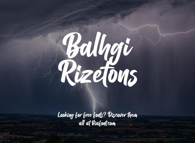 Balhgi Rizetons Font