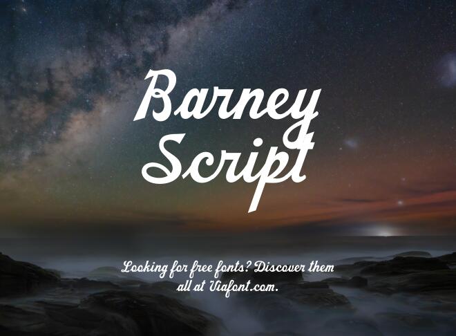 Barney Script Font