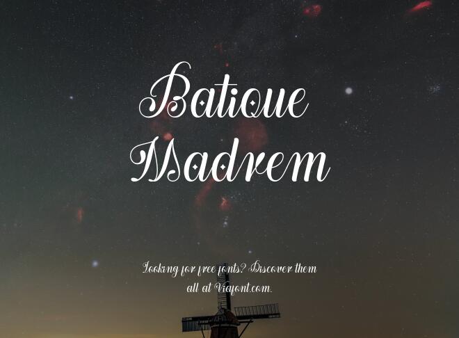 Batique Madrem Font