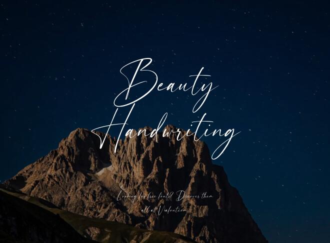 Beauty Handwriting Font