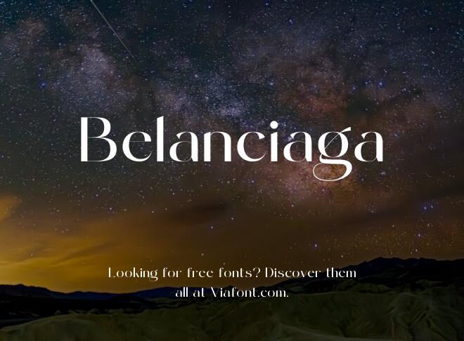Belanciaga Font