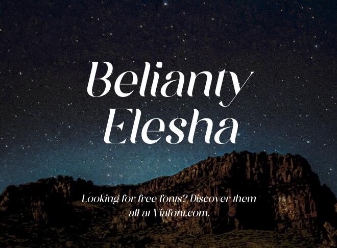 Belianty Elesha Font