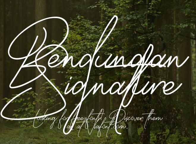 Bendungan Signature Font