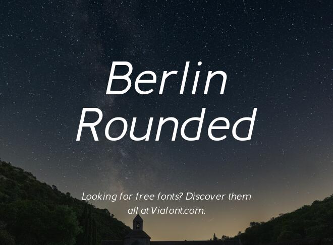 Berlin Rounded Font