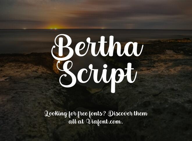 Bertha Script Font