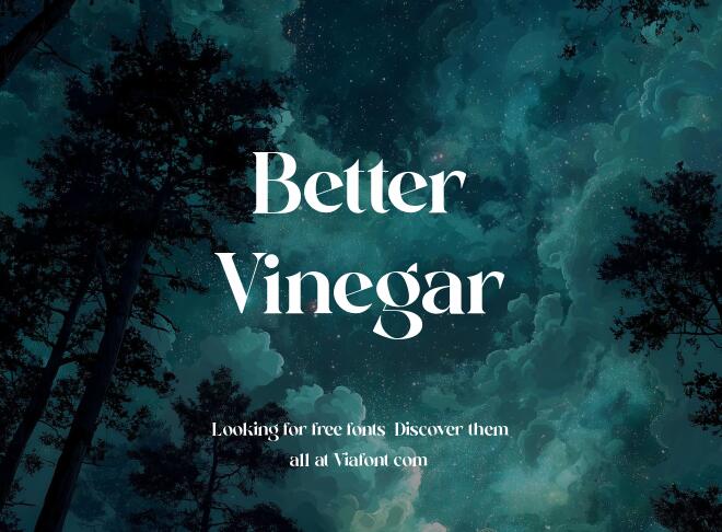 Better Vinegar Font