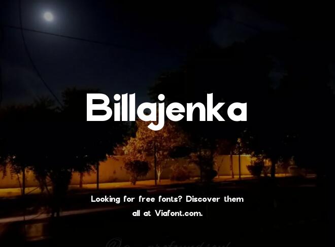 Billajenka Font