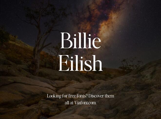 Billie Eilish Font