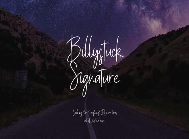 Billystuck Signature Font