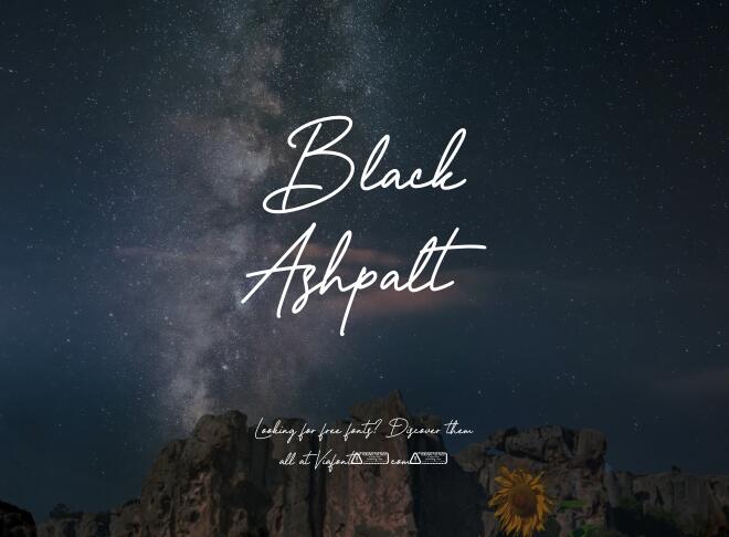 Black Ashpalt Font