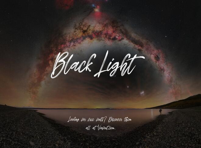 Black Light Font