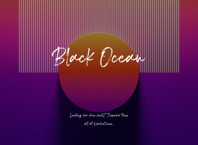 Black Ocean Font