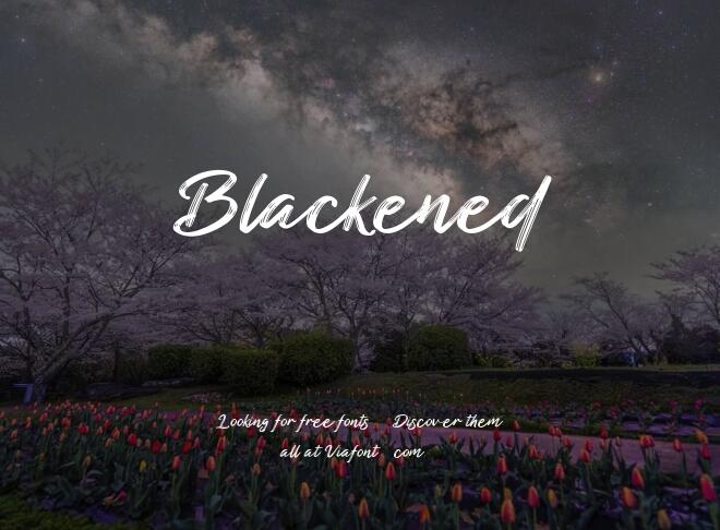 Blackened Font