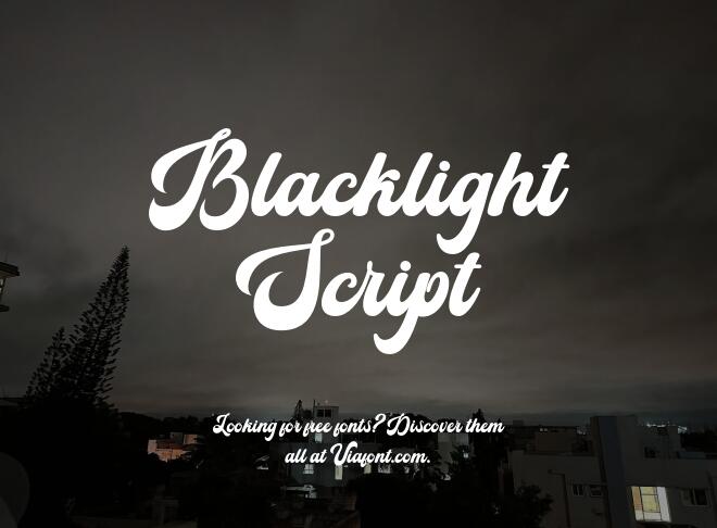 Blacklight Script Font