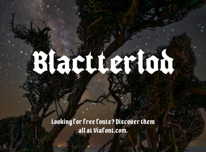 Blactterlod Font