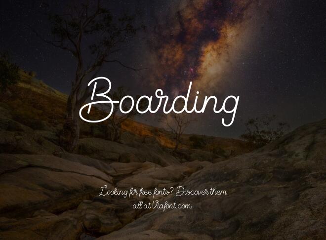 Boarding Font