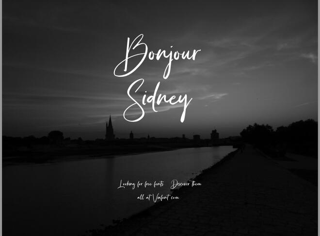 Bonjour Sidney Font