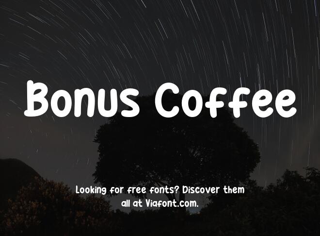 Bonus Coffee Font