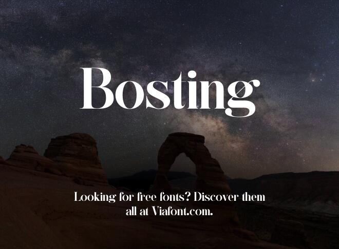 Bosting Font