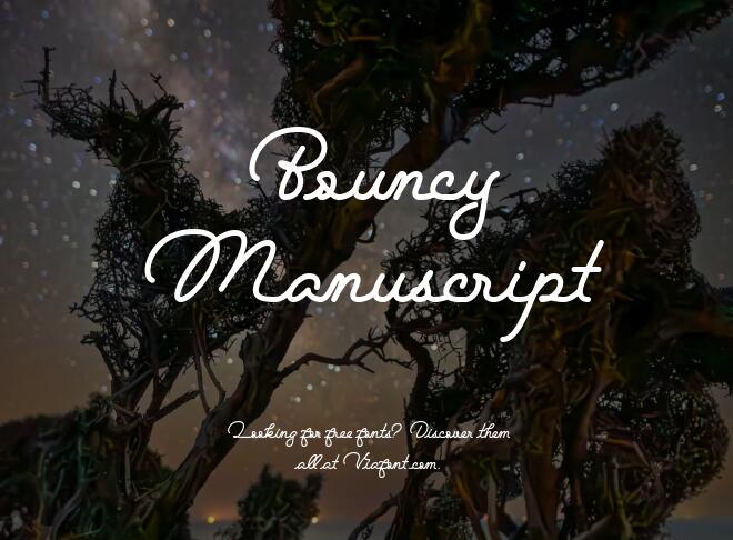 Bouncy Manuscript Font