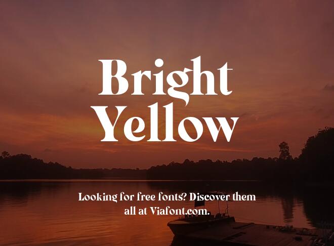 Bright Yellow Font
