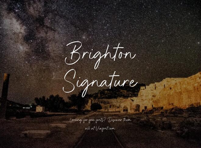 Brighton Signature Font