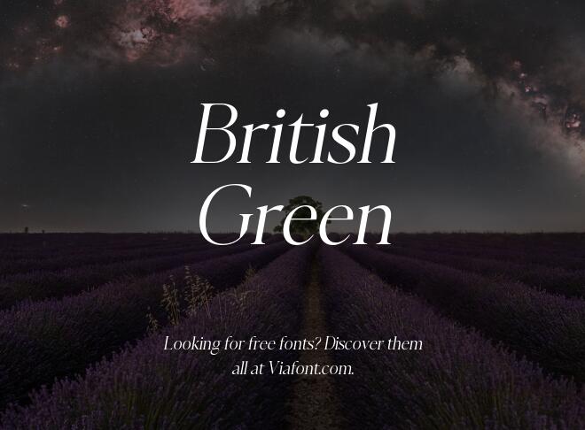 British Green Font