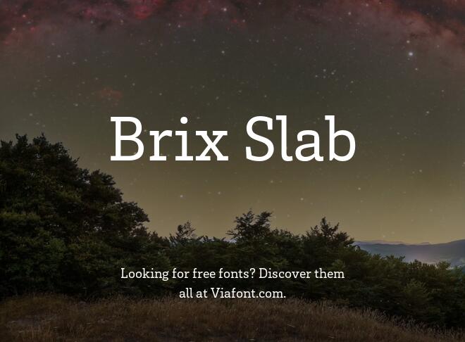 Brix Slab Font