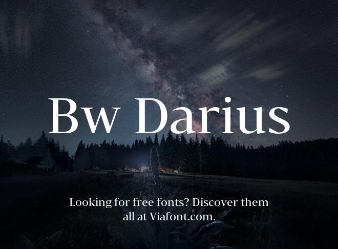 Bw Darius Font