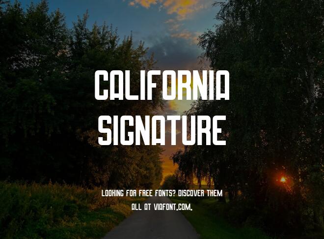 California Signature Font