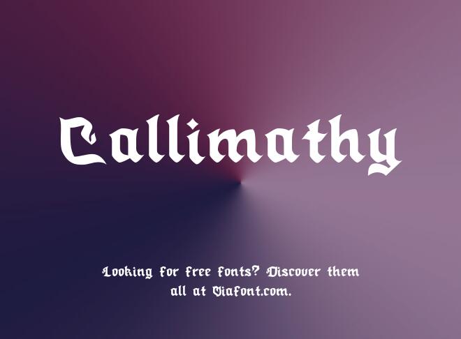 Callimathy Font