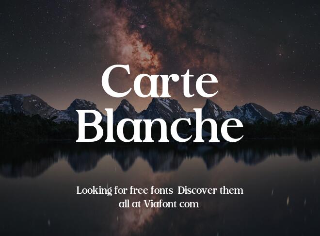 Carte Blanche Font