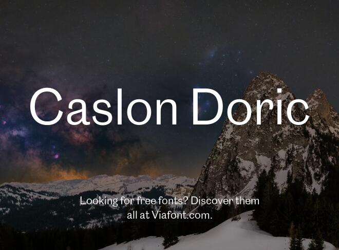 Caslon Doric Font