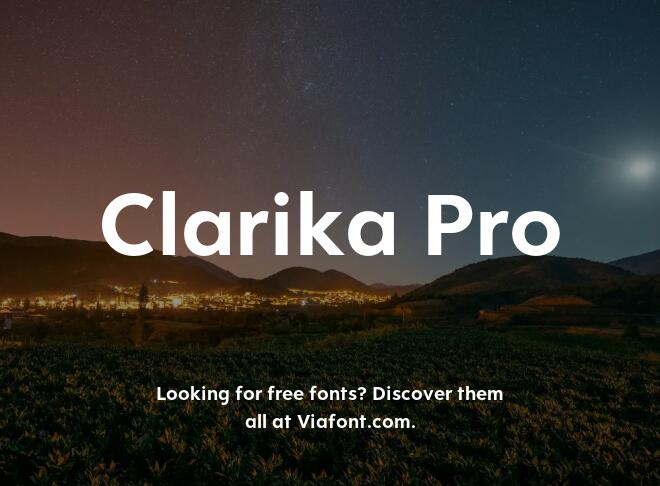 Clarika Pro Font