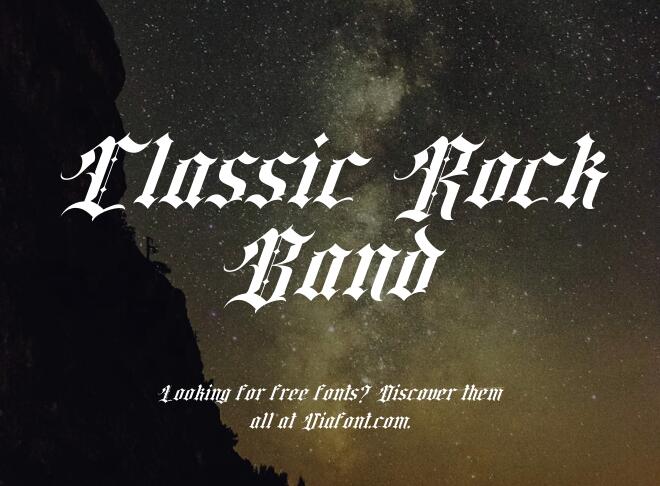 Classic Rock Band Font