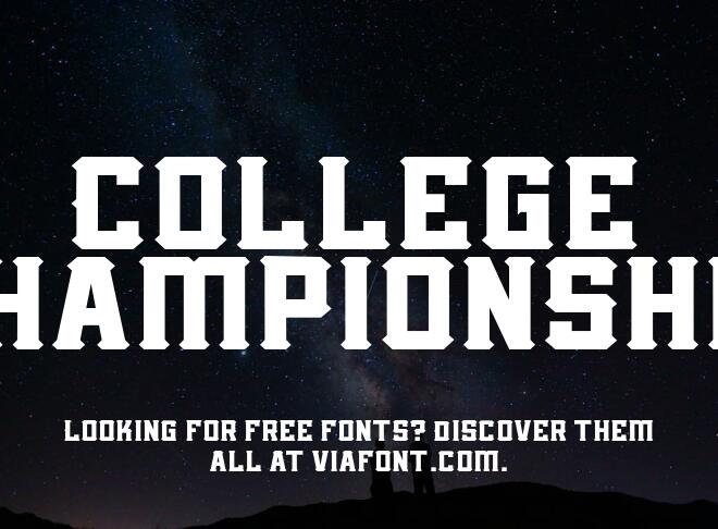 College Championship Font