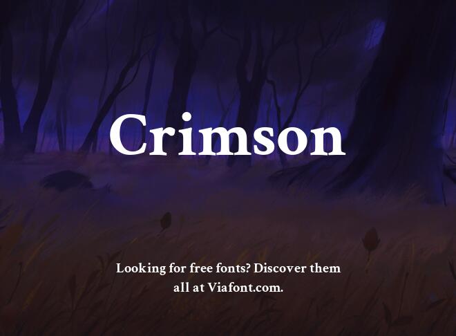 Crimson Font