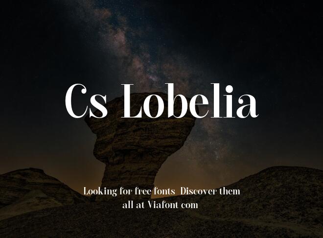 Cs Lobelia Font